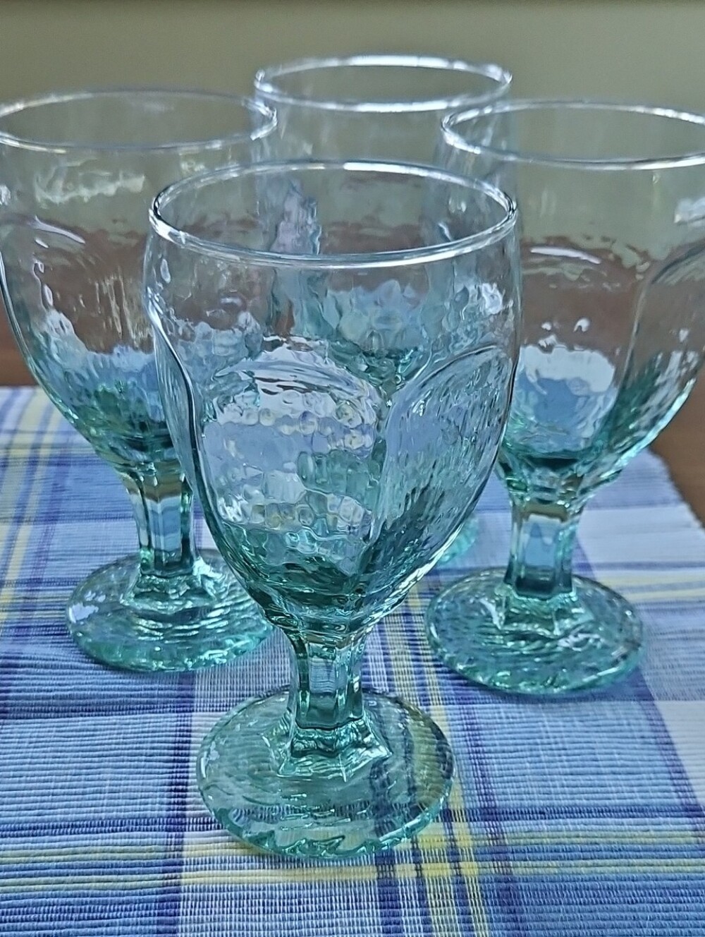 Vintage Libbey Chivalry Green Water Goblets - Set of 4 MCM